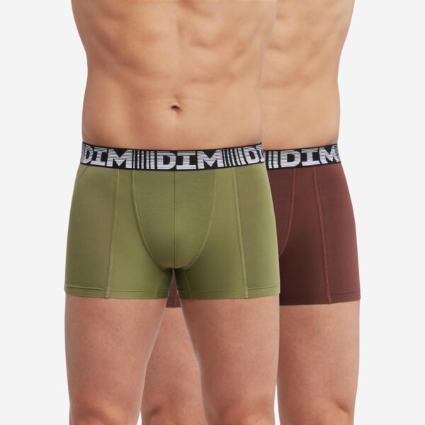 Dim Pack-2 Boxers Coton 3D Flex Air Tissu Respirant D01N1 Homme Confortable et Respirant pour Un Usage Quotidien au Design Moderne – Image 2