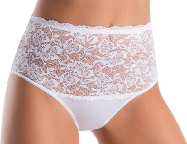 Teyli – Culotte Taille Haute en Coton avec Panneau en Dentelle à l’Avant, conçue pour Un Confort Optimal et Une Silhouette lissée. – Image 3