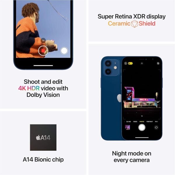 Apple iPhone 12 mini, 64Go, Bleu - (Reconditionné) – Image 4