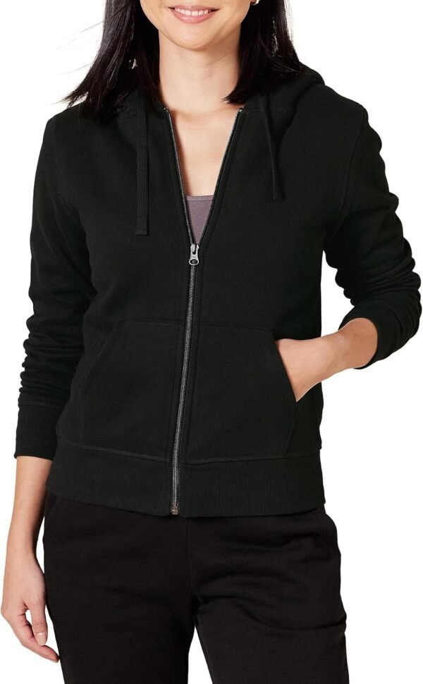 Amazon Essentials Veste à capuche zippée en polaire, doublée de sherpa (disponible en grandes tailles) Femme