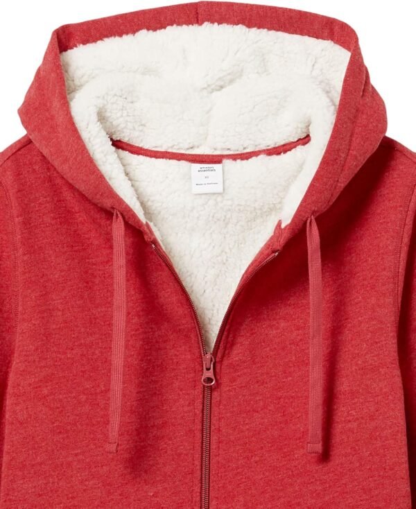 Amazon Essentials Veste à capuche zippée en polaire, doublée de sherpa (disponible en grandes tailles) Femme – Image 6