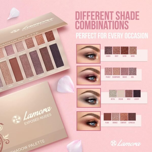 Palette Fard À Paupière Maquillage Yeux - Nude 16 Couleurs Shimmer Matte Ultra Pigmenté Ombre A Paupière – Image 2
