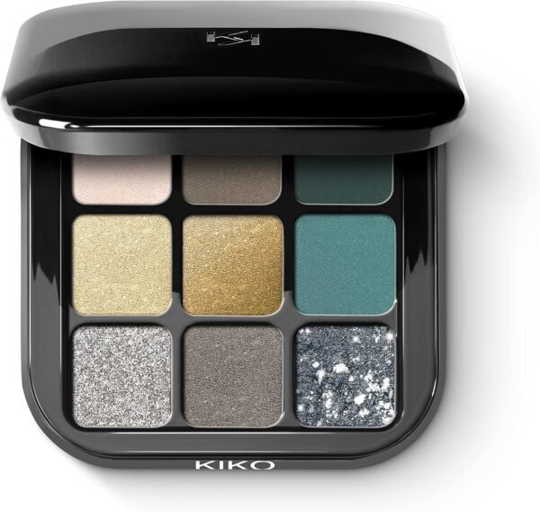 KIKO Milano Glamour Multi Finish Eyeshadow Palette 06 | Palette De 9 Ombres À Paupières Aux Finis Variés