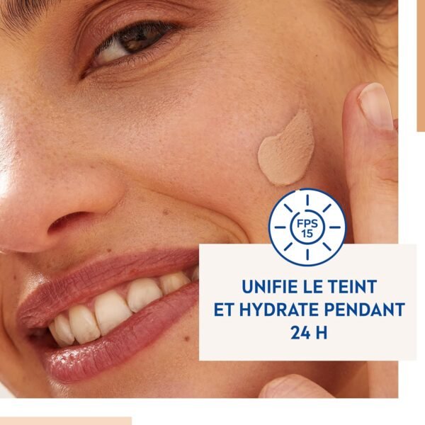 NIVEA - BB Crème 5 En 1 Teinte Claire - Crème Visage FPS 15 - Hydratation 24H - Réduit Imperfections & Signes De Fatigue - Huile De Jojoba Bio & Pigments Minéraux - Vegan - Tous Types De Peaux - 50 ml – Image 3