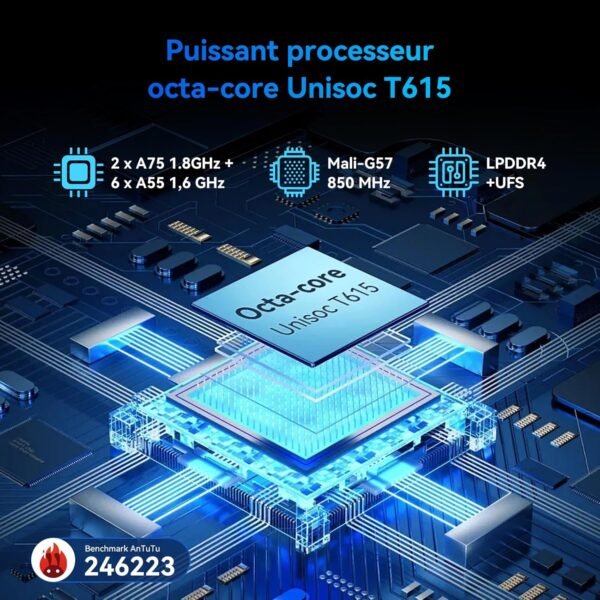 TABWEE T90 Android 15 Tablette avec Clavier - 11 Pouces, 24 Go+ 128 Go(2To TF), Unisoc T615, 8000 mAh, 13 MP+5 MP, Gemini AI, Widevine L1, 5G WiFi, Claviers, Souris, Stylet et Tablette Tactile – Image 4