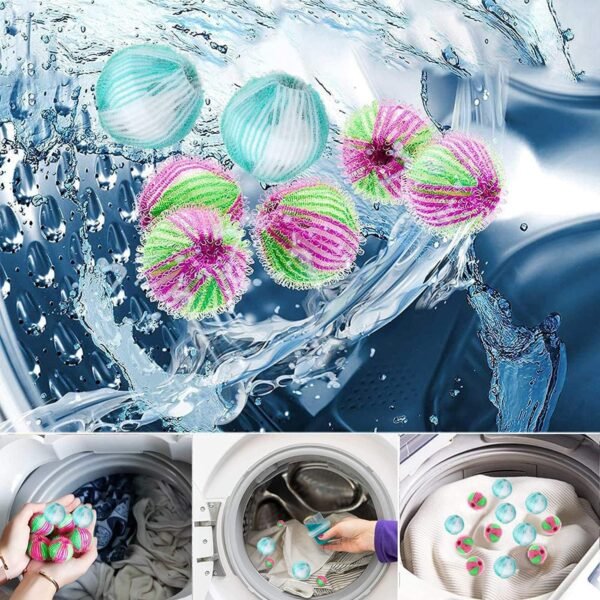 XLOUCH Anti Poil Machine à Laver, 12 PCS Réutilisable Cheveux Animaux Nettoyage Outil pour Machine à Laver, pour Nettoyer Poils d'animaux Domestiques, Cheveux, Débris Coton – Image 5