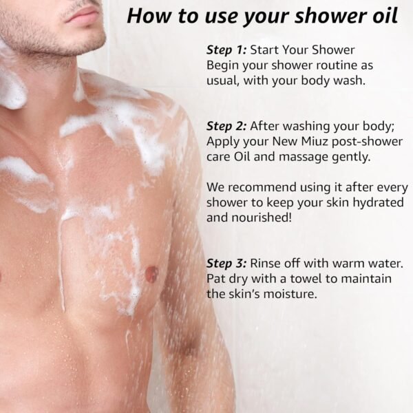 Huile de Douche au Collagène - Soin Naturel Après la Douche Pour la Peau Sèche Nettoyage & Adoucissement Lotion Hydratante Corps & Jambes Non Grasse Avoine Miel Vanille Spa Cadeau de Soins Personnels – Image 4