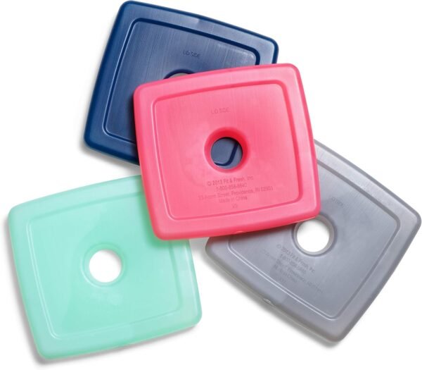 Fit & Fresh 336HLJP Lot de 4 glaçons réutilisables pour boîtes à déjeuner/Sacs et refroidisseurs Multicolore 11,4 x 0,6 x 11,4 cm – Image 3