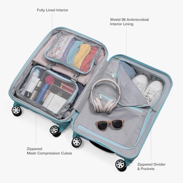 Traveler's Choice Pagosa Valise Rigide et Indestructible, Valise Extensible à roulettes pivotantes – Image 8