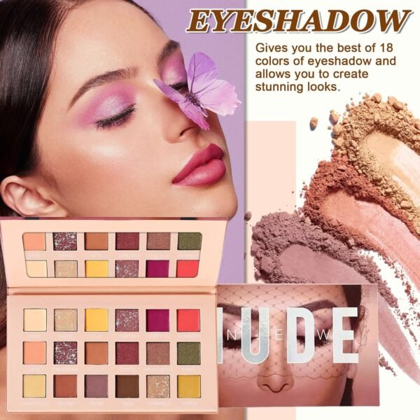Muiefe Coffret Maquillage Femme, Kit Maquillage Professionnel Complet, Coffret Cadeau Maquillage Ado Fille avec Palette de fards à paupières Fond de teint Gloss à lèvres Anti-cernes Eyeliner Mascara – Image 3