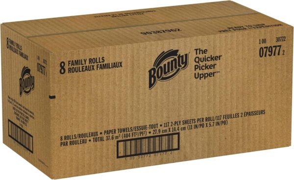 Bounty Lot de 8 rouleaux de papier essuie-tout Blanc – Image 12