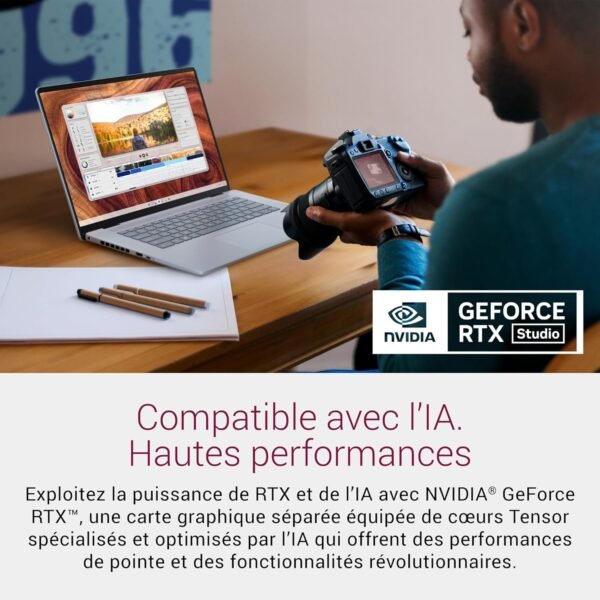 Dell Inspiron 7440 Laptop 14 2.8K Display, Intel Core Ultra 7-155H, 32 GB LPDDR5X RAM, 1 TB SSD, Intel Arc Graphics, Windows 11 Home - Cloud Cover, 2.8K NT+FHD CAM – Image 2