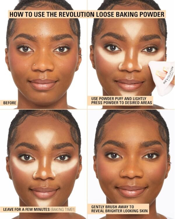 Makeup Revolution, Loose Baking Powder, Poudre, Translucent, 32g – Image 3