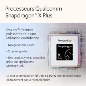 Alternative view of Microsoft Surface Laptop | Copilot+ PC | Ecran Tactile LCD 13”| Snapdragon® X Plus | 16Go RAM | Stockage 512Go | Dernier Modèle | Platine