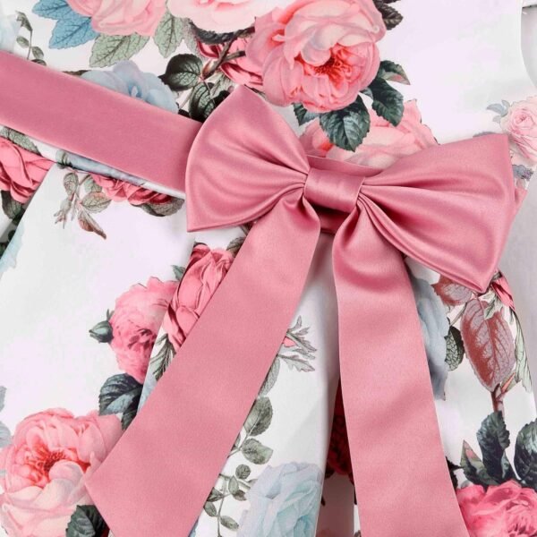 BUNNY LULU Robe pour Filles à épaule inclinée pour Demoiselle d'honneur, Princesse de Mariage, nœud d'anniversaire pour Enfants, soirée de Bal de fête de Boule – Image 4