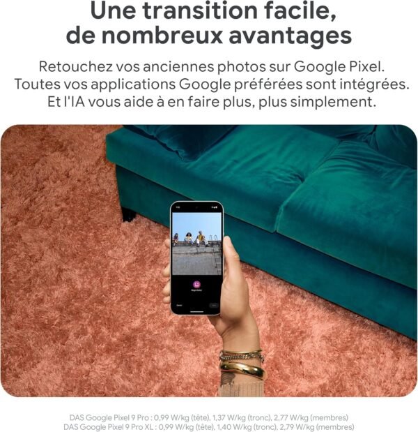 Google Pixel 9 Pro XL – Smartphone Android débloqué avec Gemini, Triple Appareil Photo arrière, 24 Heures d'autonomie et écran Super Actua 6,8 Pouces – Noir Volcanique, 512GB – Image 14