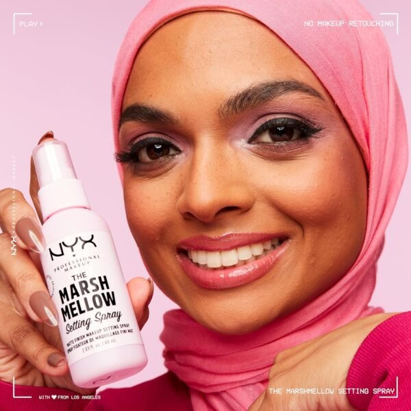 NYX Professional Makeup Spray Fixateur de Maquillage Matifiant Anti Brillance Marshmellow – Image 3