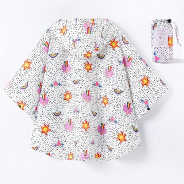 QIKADO Manteau Imperméable Unisex 1 ans pour 12 ans Cape Poncho Pluie Enfant Garcon Fille 1-12 ans – Image 2