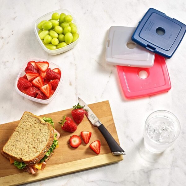 Fit & Fresh 336HLJP Lot de 4 glaçons réutilisables pour boîtes à déjeuner/Sacs et refroidisseurs Multicolore 11,4 x 0,6 x 11,4 cm – Image 4