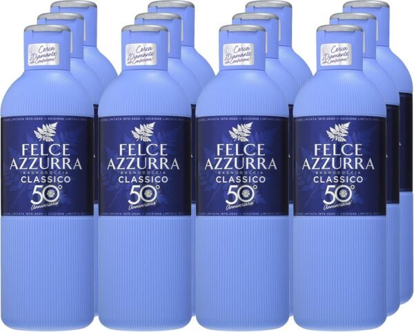 Lot de 12 Felche Bleu clair pour salle de bain classique 650 ml, produit bain et douche – Image 4