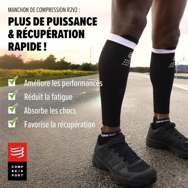 COMPRESSPORT Manchon de Compression Mollets – R2V2 - Protection Musculaire, Performances et Récupération pour le Sport – Ultraléger et Antifatigue – Running, Cyclisme, Trail et Triathlon – Image 3