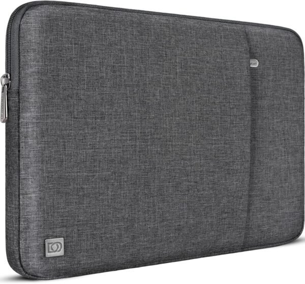 DOMISO 17 Pouces Imperméable Housse Sac de Protection Ordinateur Portable Sacoche pour 17.3" Lenovo IdeaPad 300/HP ProBook 470/Dell Inspiron 17/Lenovo Legion Y730,Gris Foncé