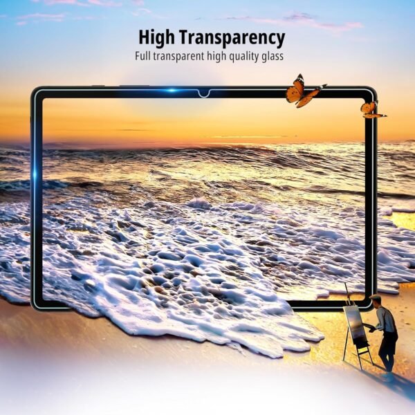 CACOE Coque Compatible avec Samsung Galaxy Tab A9+ / A9 Plus 11Pouces 2023, Fin Étui avec Verre Trempé avec Fonction Support pour SM-X210/ X215/ X216 2023, Gris Foncé – Image 6