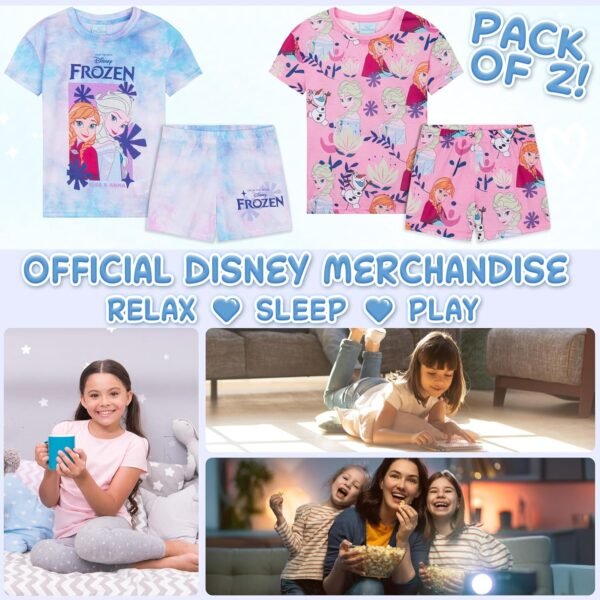 Get Trend Lot 2 Ensembles de Pyjama Fille et Ado Court Ensemble Fille Vêtement de Nuit Pyjamas Été Tenues Détente Idée Cadeau – Image 2
