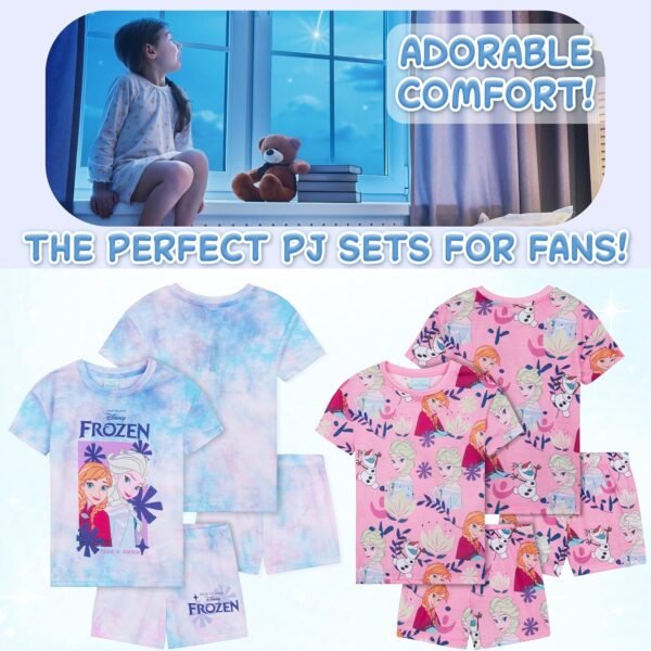 Get Trend Lot 2 Ensembles de Pyjama Fille et Ado Court Ensemble Fille Vêtement de Nuit Pyjamas Été Tenues Détente Idée Cadeau – Image 3