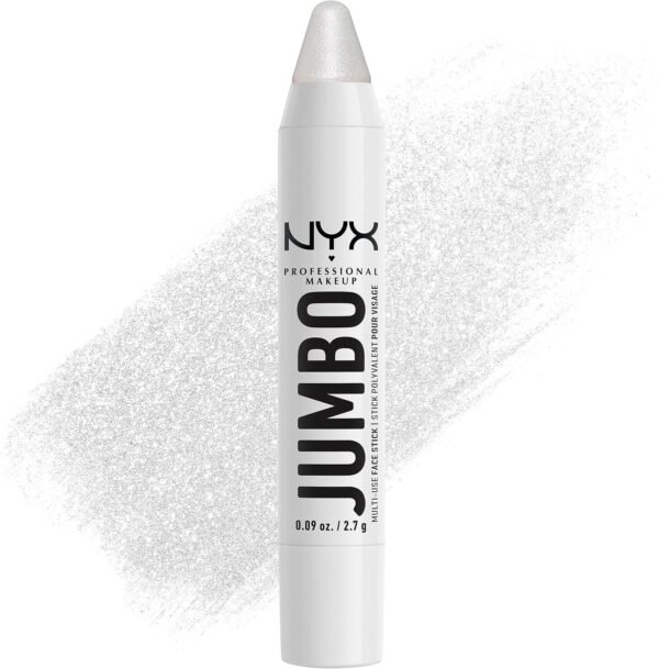 NYX Professional Makeup Crayon Highlighter pour le Visage Jumbo Multi-Use Face Stick, Couleur Intense, Crayon Highlighter Multi-usages avec Huiles de Soin, Couleur : Vanilla Ice Cream (02)