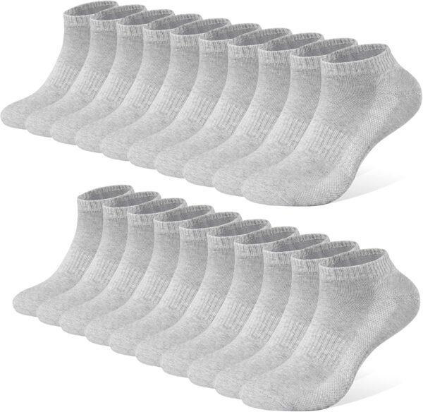 FALARY Chaussette Hommes Femme de Sport 10 Paires Chaussettes Basses Coton Soquette