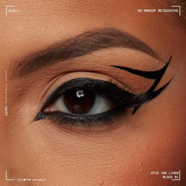 NYX Professional Makeup - Eyeliner Feutre - Waterproof - Tracé Précis - Couleur Intense Tenue Longue Durée - Embout Ultra-Précis - Formule Vegan - Epic Ink Liner - Teinte : Black (01) – Image 5