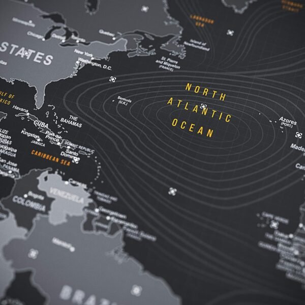 CSL Tapis de souris XXL Speed Gaming Titanwolf - Carte du monde - 900 x 400 mm - XXL - Grande taille - Améliore la précision et la vitesse – Image 3