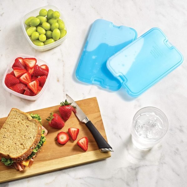 Fit & Fresh Lot de 4 blocs réfrigérants pour congélateur, Bleu, Taille XL – Image 7