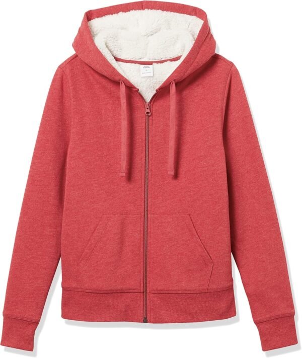 Amazon Essentials Veste à capuche zippée en polaire, doublée de sherpa (disponible en grandes tailles) Femme – Image 5