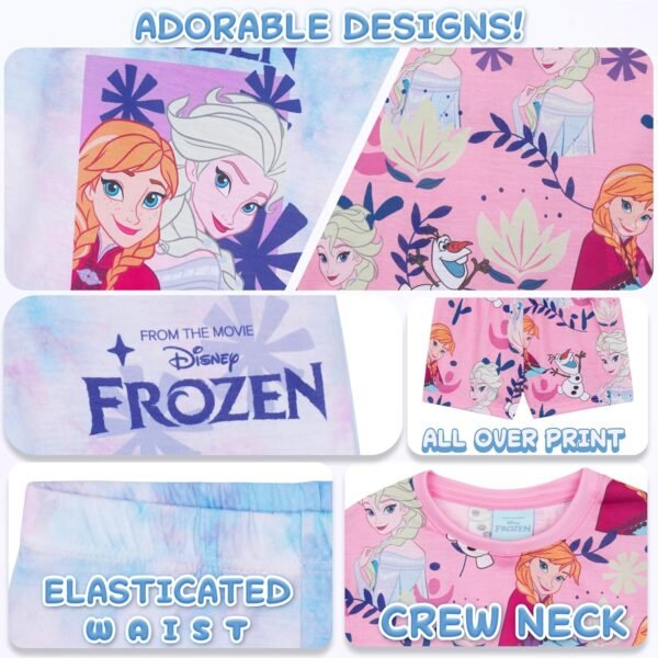 Get Trend Lot 2 Ensembles de Pyjama Fille et Ado Court Ensemble Fille Vêtement de Nuit Pyjamas Été Tenues Détente Idée Cadeau – Image 4