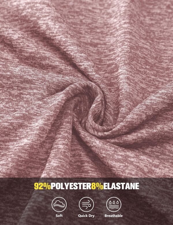 Gyabnw T-Shirt Sport à Manche Courte Tee Shirt Femme Fitness Col Rond Devant et Dos en Maille Légère et Respirante Séchage Rapide Adapté au Fitness,à la Course,au Pilates,Yoga et à d'autres Occasions – Image 3