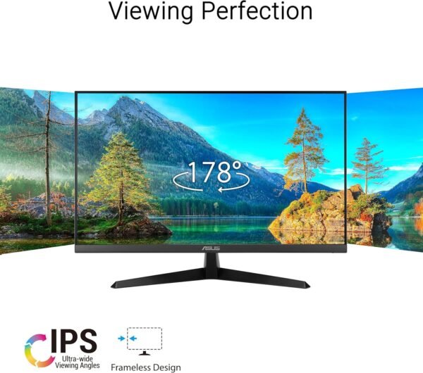 ASUS Moniteur de Jeu VY249HGR Eye Care – 23,8 Pouces FHD (1920 x 1080), IPS, 120 Hz (OC), SmoothMotion, 1 ms (MPRT), Adaptive Sync, Technologie Eye Care Plus, lumière Bleue, Flicker Free – Image 2