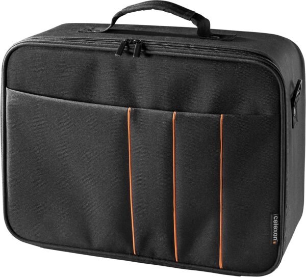 celexon Sacoche de Transport pour vidéoprojecteur Economy Large - 41x29x15cm -Lavable & imperméable -Armature en Coque Rigide -100% Polyester -Noir