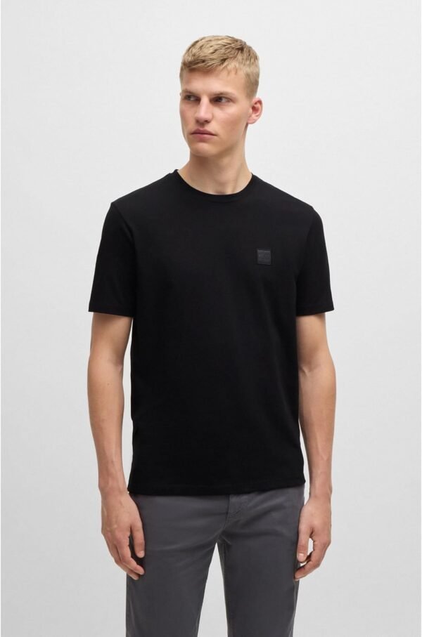 BOSS Hommes Tales T-Shirt en Jersey de Coton avec Patch Logo – Image 3