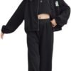 YFPICO Enfant Fille Survêtement Ensemble 3 Pièce Vêtement de Jogging Sweat-shirt et Pantalon de Sport Costume Joggers Automne Sportwear