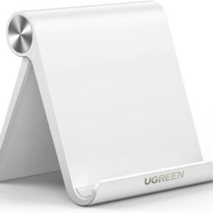 UGREEN Support Tablette Réglable Bureau Pose Tablette Téléphone Portable Pliable Compatible avec iPhone 17 Pro Max Air 16 15 14 iPad Pro Air Mini Galaxy Tab A11 S11 Lite Galaxy S25 Ultra S24 (Blanc)