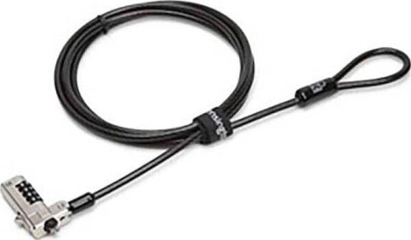 Kensington N17 Câble de Sécurité à Combinaison pour Encoches Wedge avec Verrou Robuste & Câble en Acier Carbone Résistant à la Découpe - Pour Ordinateurs Portables Dell & Alienware (K68008EU)