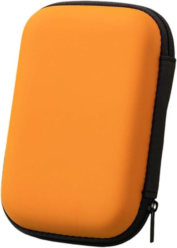 Coque pour disque dur externe Sac Disque Dur pour 2.5'' disque dur Portable HDD SSD Étui case Compartiments Intérieurs avec Proche Filet Disque dur Protection Sac Antichoc Rigide Coque, couleur orange