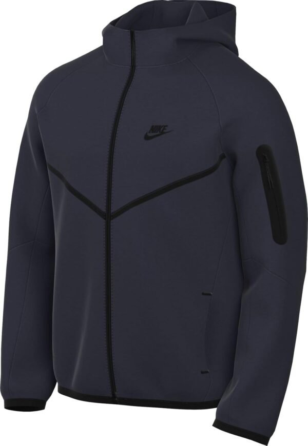 Nike Tech Windrunner HV0949-451 Sweat à Capuche avec Fermeture éclair sur Toute la Longueur, pour Homme, Obsidienne/Noir, Taille XS