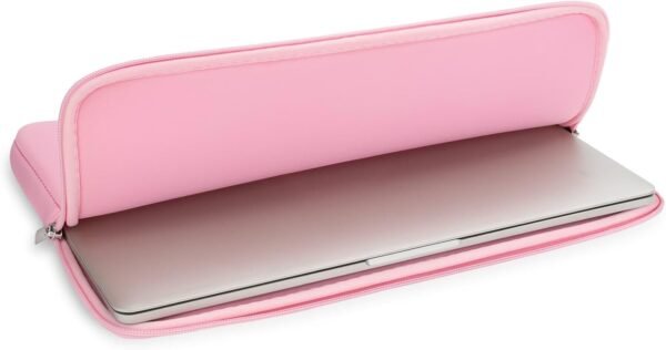 RAINYEAR Housse pour Ordinateur Portable Compatible avec Les Ordinateurs Portables 13,3 Pouces Tablet Chromebook 14 Pouces MacBook Pro/Max M4 M3 M2 M1 Housse de Protection Sac de Transport(Rose) – Image 5