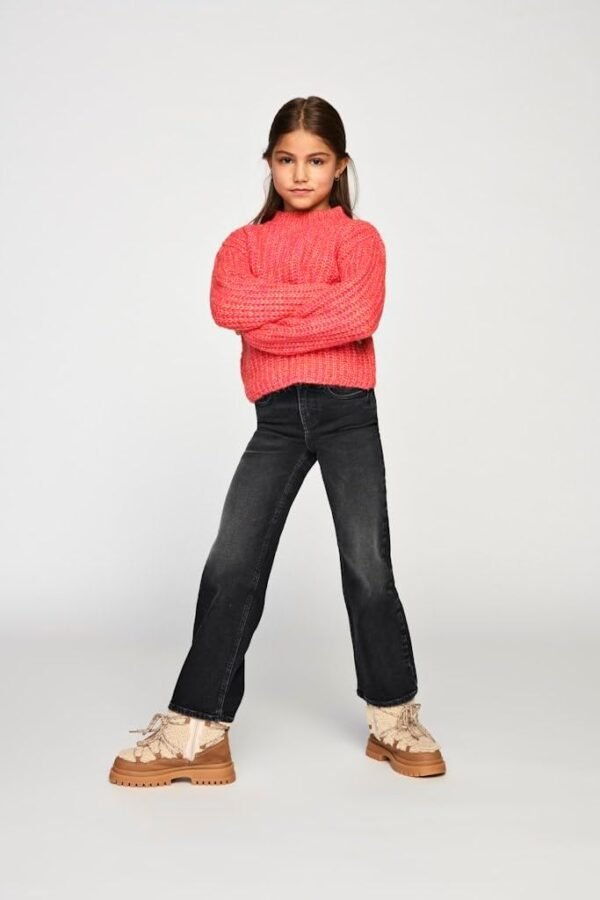 KIDS ONLY Kogjuicy Life Wide Leg DNM Dcc369 Noos Pantalon, Noir délavé, 146 Fille – Image 4