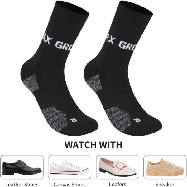 ZZLLKQ Chaussettes Homme Femme 43-46 37-42 Coton, 3 Paires Chaussettes Sport Homme Haute, Anti-Ampoule, Anti-Odeur, Thermiques Elastique Chaussettes pour Randonnée Running Cycliste Travail – Image 7