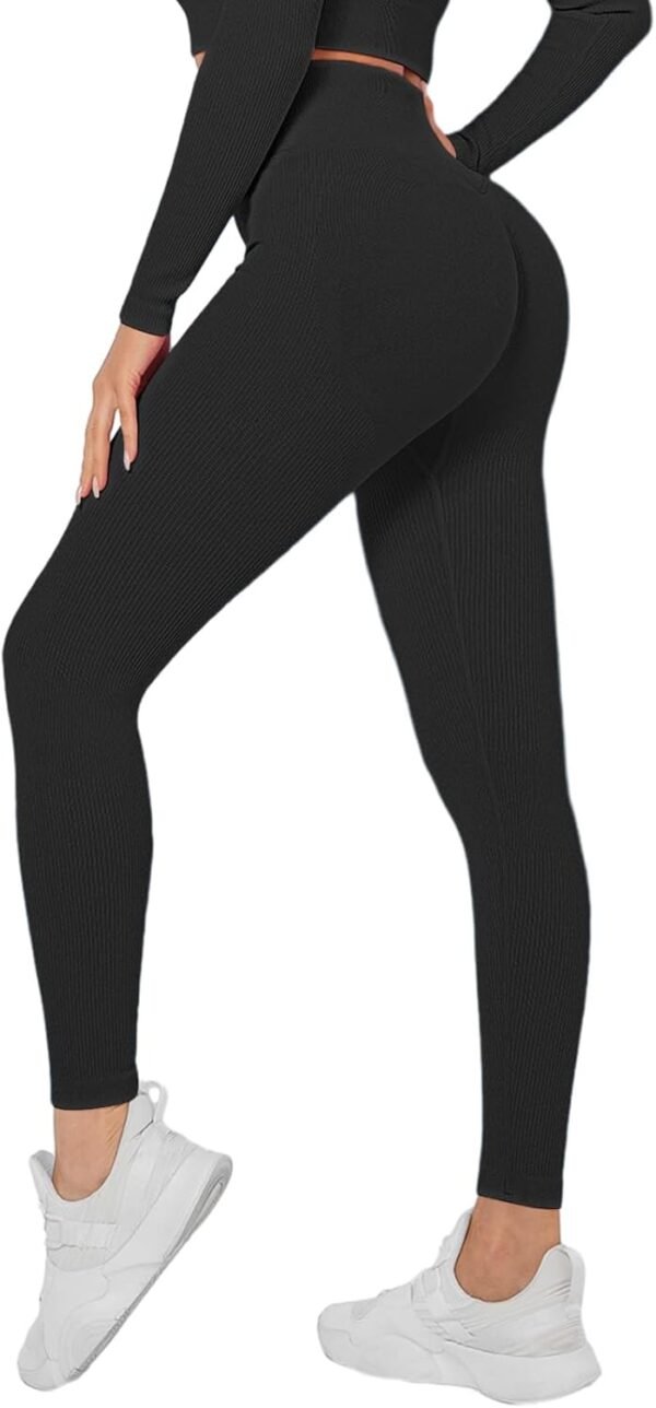 Zilams Legging de Sport de Compression Femme Taille Haute Scrunch Butt Leggings Push Up Fitness Pantalon de Sport Yoga Opaque sans Couture Slim Fit