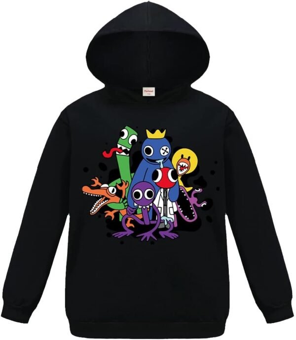 Forlcool Pull à capuche arc-en-ciel pour garçons et filles YouTube Gamer pour enfants